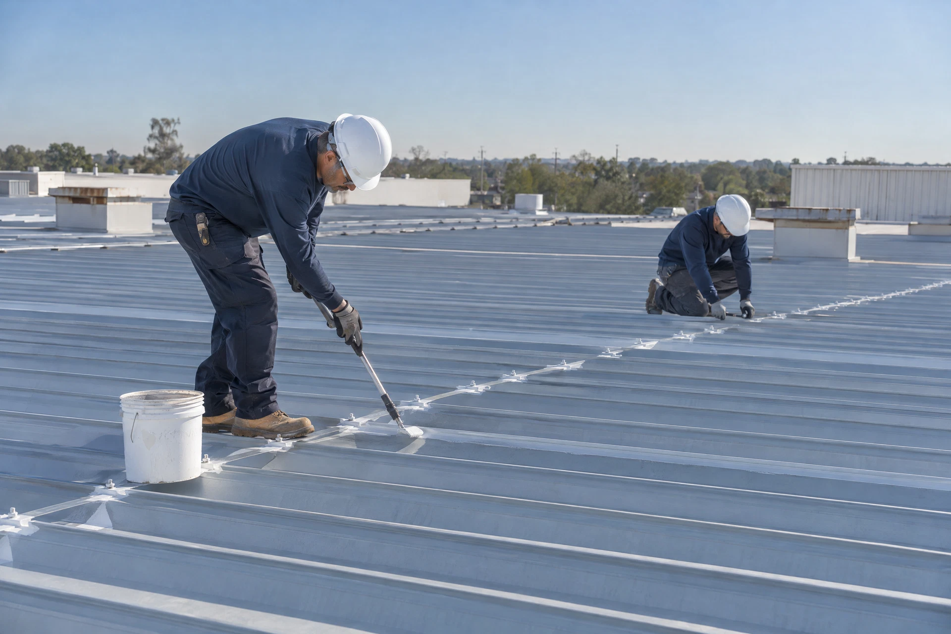 Commercial roofing detail for Metal Roof Coating