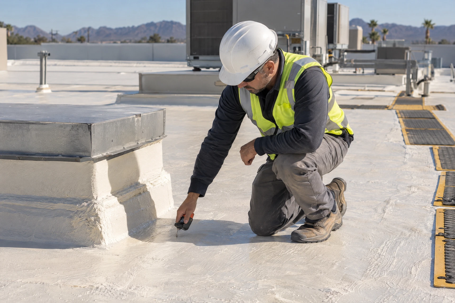 Commercial roofing detail for Spray Foam Roofing
